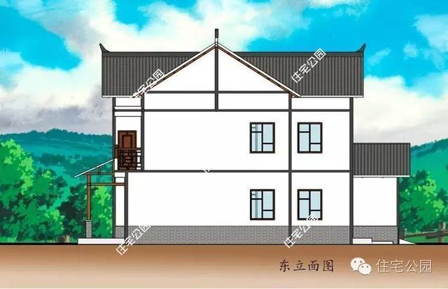 農(nóng)村中式二層小別墅戶型，你會(huì)把車庫這么放嗎？