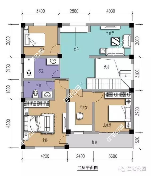 農(nóng)村中式二層小別墅戶型，你會(huì)把車庫這么放嗎？
