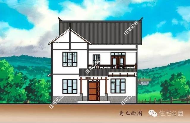 農(nóng)村中式二層小別墅戶型，你會(huì)把車庫這么放嗎？