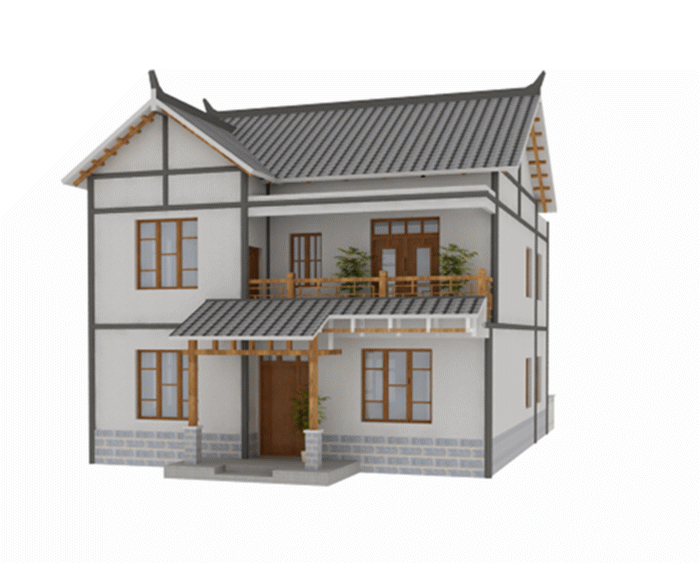 農(nóng)村中式二層小別墅戶型，你會(huì)把車庫這么放嗎？