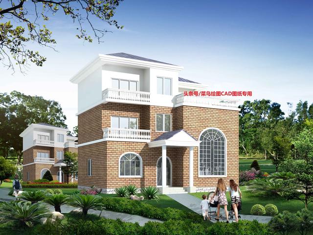 27萬(wàn)建3層別墅！坡頂造型簡(jiǎn)潔，平面布置緊湊，采光通風(fēng)良好！