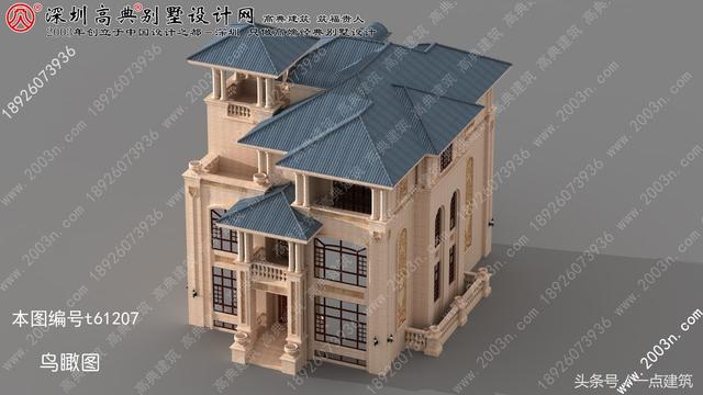 帶地下室和小塔樓的三層豪華歐式別墅效果圖+建造施工實景照片！