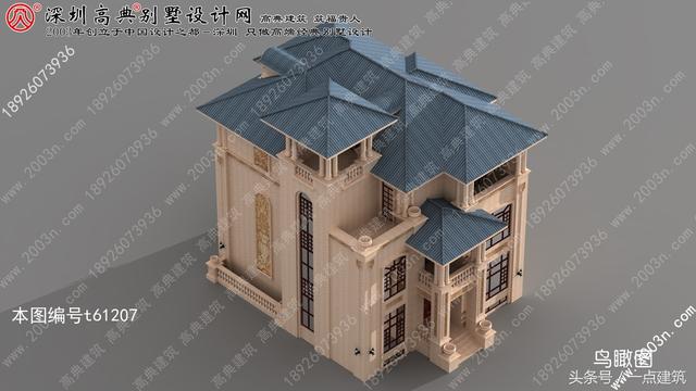 帶地下室和小塔樓的三層豪華歐式別墅效果圖+建造施工實景照片！