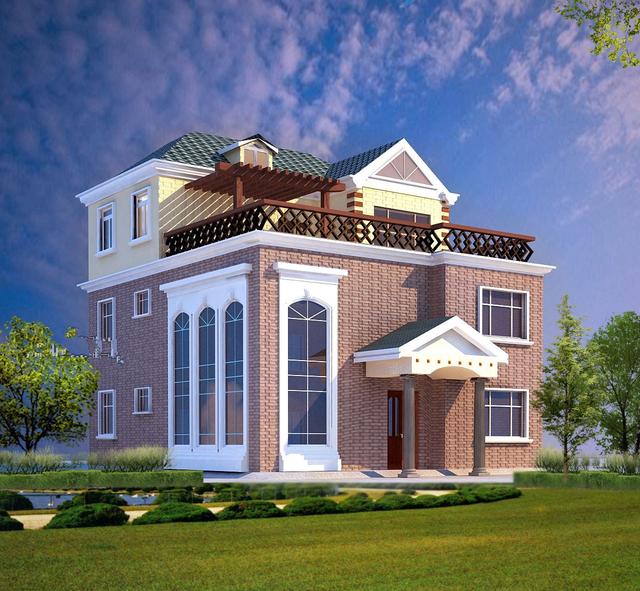 自帶健身房麻將室的古典豪華三層復(fù)式別墅設(shè)計(jì)效果圖！