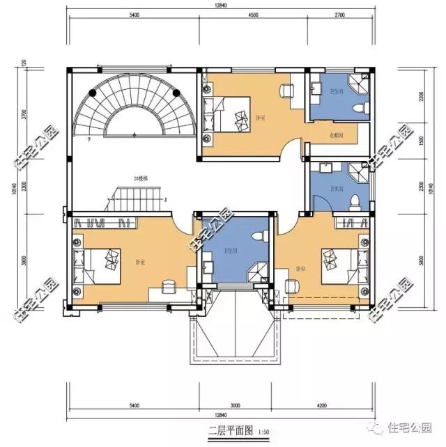 農(nóng)村別墅戶型12X12米，7臥室，實(shí)用又接地氣！