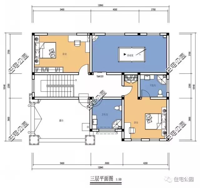 農(nóng)村別墅戶型12X12米，7臥室，實(shí)用又接地氣！