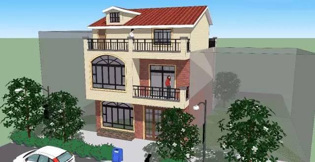 你看到后一定會很驚訝，這是開間僅為8米的三層別墅！