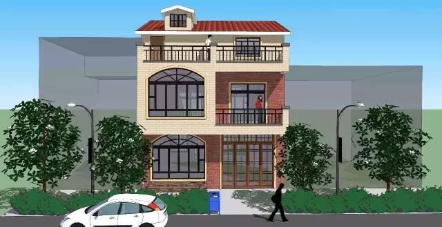 你看到后一定會很驚訝，這是開間僅為8.4米的三層別墅