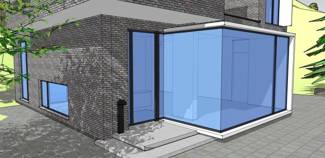 農(nóng)村現(xiàn)代別墅，屋頂帶蓄水池，簡約時(shí)尚，