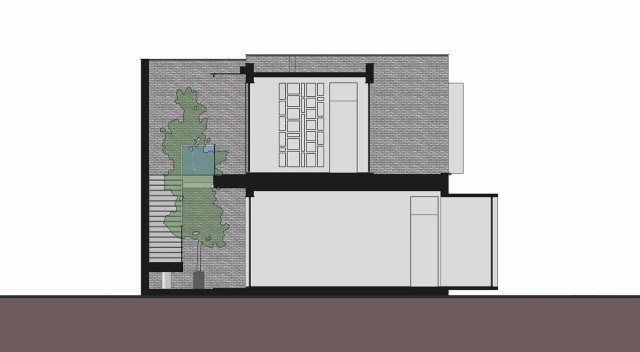 農(nóng)村現(xiàn)代別墅，屋頂帶蓄水池，簡約時(shí)尚，