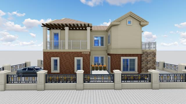 農(nóng)村精品別墅，8X16M，解決建筑過長問題！