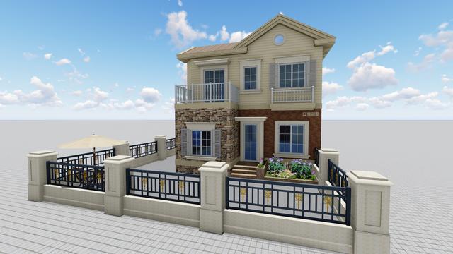 農(nóng)村精品別墅，8X16M，解決建筑過長問題！