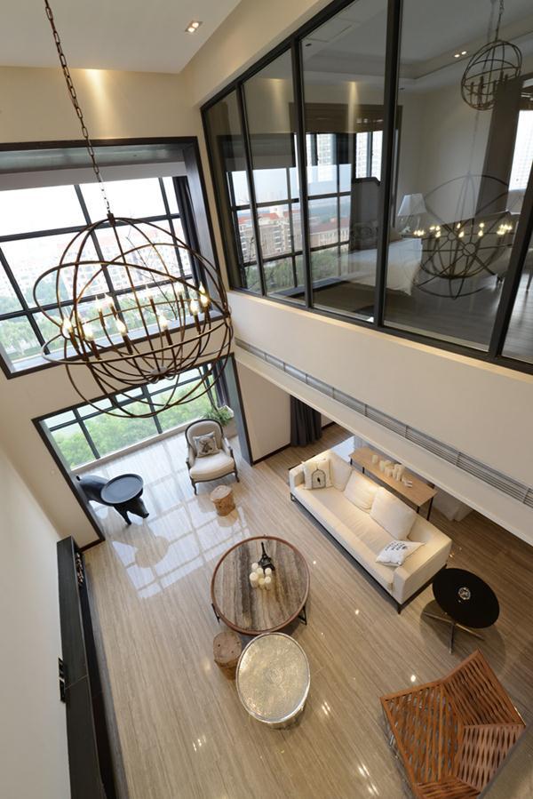 云溪花園，現(xiàn)代簡約別墅裝修，挑空的設(shè)計(jì)也很美！