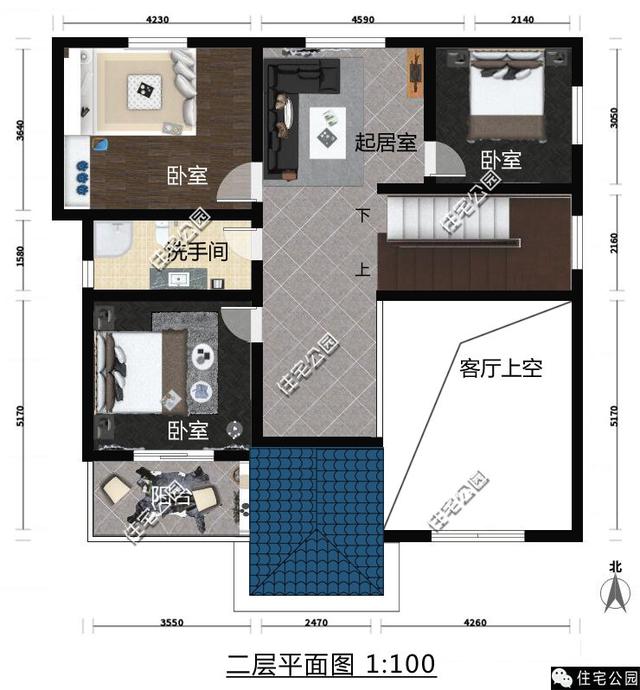 3層別墅戶型11X11米，一見傾心、布局好！
