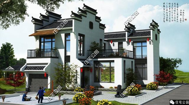 別墅還是中式美，徽派風(fēng)格，不易過(guò)時(shí)！