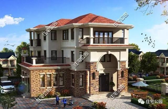 農(nóng)村自建3層別墅13X15米，獨(dú)立廚房、帶柴火房！