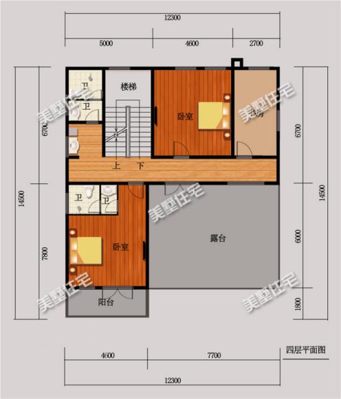 2款高逼格四層自建房戶型圖，在村里隨便建一棟別人一百年都難被超越