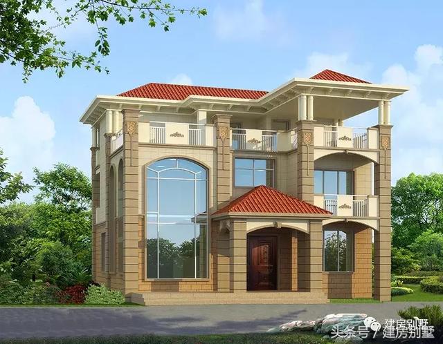 2棟三層歐式自建樓房設(shè)計圖，隨便建一棟不愁找媳婦