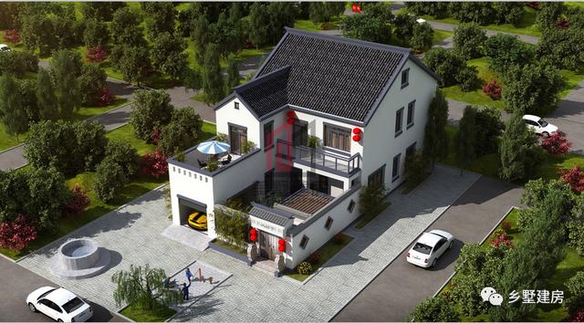 傳統(tǒng)中式自建別墅與現(xiàn)代風(fēng)格碰撞，看看你喜歡這種自建房嗎？