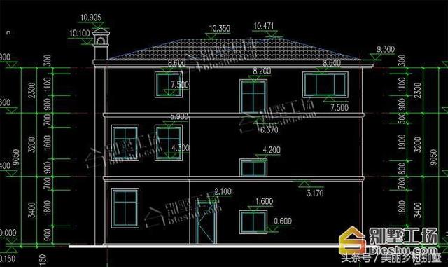 占地133平造價(jià)35萬農(nóng)村三層別墅戶型圖，帶洗衣房儲(chǔ)藏室