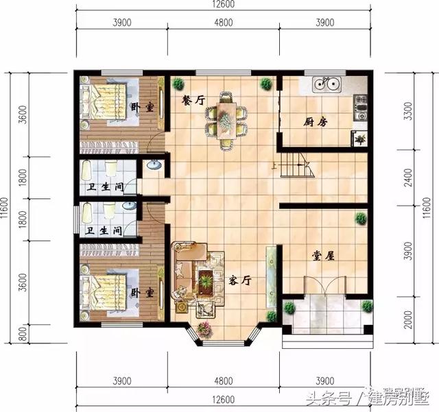 曬曬農(nóng)村自建的二層小洋樓，比效果圖還好看，附戶型平面圖