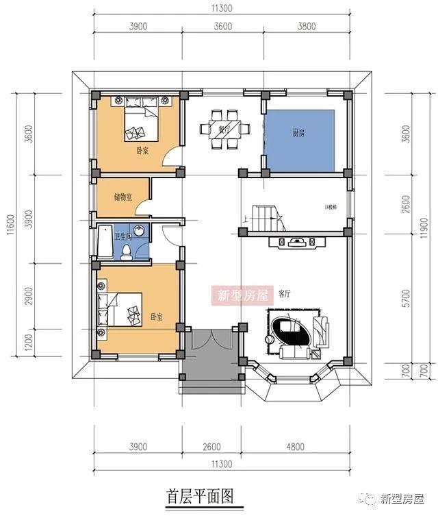 農(nóng)村徽派別墅戶型方案集合！1層2層3層的全都有