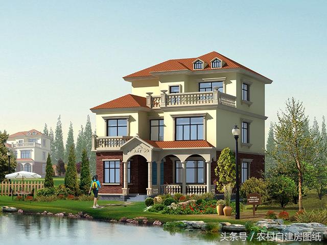 5款開間10米內(nèi)的三層樓房設(shè)計方案，造價不高還有面子