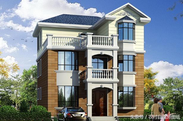 5款開間10米內(nèi)的三層樓房設(shè)計方案，造價不高還有面子