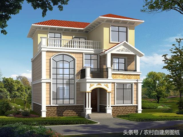 5款開間10米內(nèi)的三層樓房設(shè)計方案，造價不高還有面子