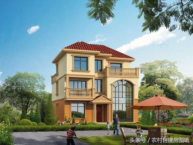 5款開間10米內(nèi)的三層樓房設(shè)計方案，造價不高還有面子