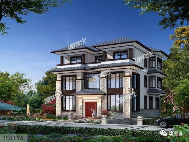 5套新中式房屋設(shè)計方案圖，經(jīng)典耐看，比歐美風(fēng)格更高端