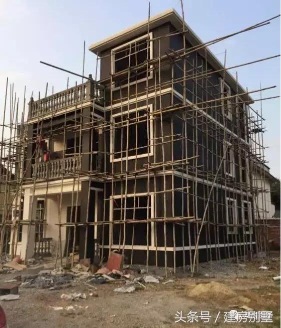 農(nóng)村自建房外裝選用真石漆，既省事又省錢，曬曬建房過程