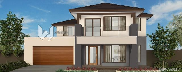 現(xiàn)代風(fēng)格兩層自建房設(shè)計(jì)圖，坡頂、平頂兩種戶型選擇