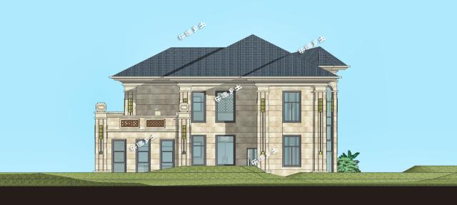 20X18米東南亞風(fēng)格二層鄉(xiāng)村田園別墅！