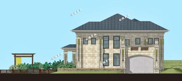 20X18米東南亞風(fēng)格二層鄉(xiāng)村田園別墅！