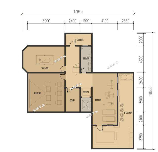 20X18米東南亞風(fēng)格二層鄉(xiāng)村田園別墅！