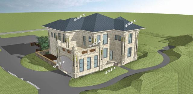 20X18米東南亞風(fēng)格二層鄉(xiāng)村田園別墅！