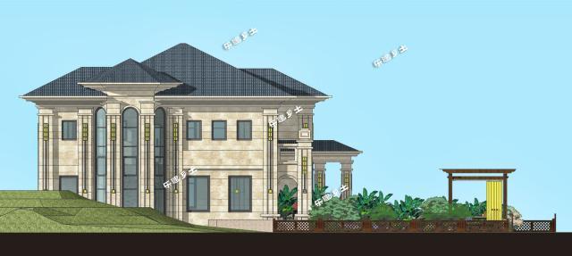 20X18米東南亞風(fēng)格二層鄉(xiāng)村田園別墅！