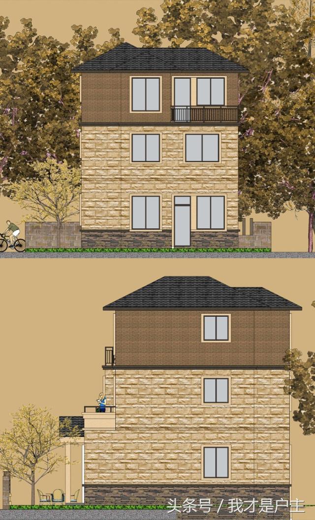 一套農(nóng)村三層小平米別墅！