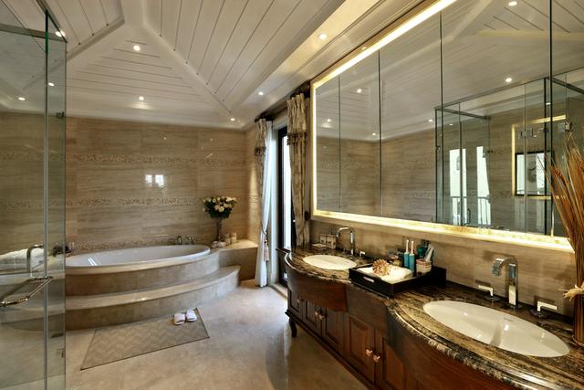 裝修實景〡384㎡美式獨棟別墅，前后庭院，靠山而居！