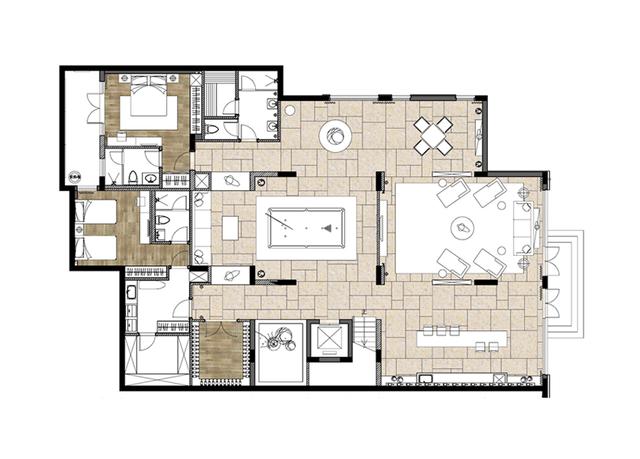 裝修實景〡384㎡美式獨棟別墅，前后庭院，靠山而居！