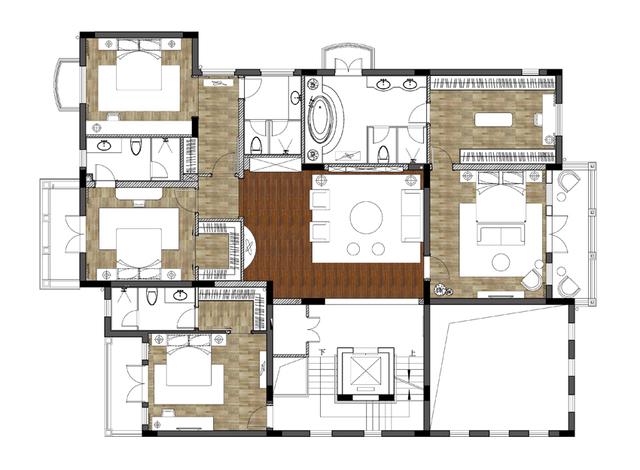 裝修實景〡384㎡美式獨棟別墅，前后庭院，靠山而居！