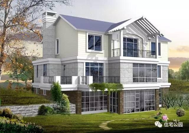 農(nóng)村自建別墅15X13米，靚麗外觀、半地下室設(shè)計(jì)！