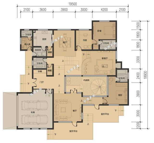 坡面宅基地上的二層北美風別墅！