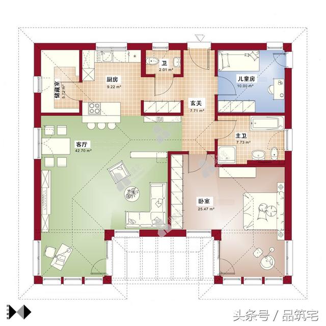 5套一層自建平房戶型圖，有20萬(wàn)就能隨便挑著建