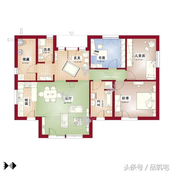 5套一層自建平房戶型圖，有20萬(wàn)就能隨便挑著建