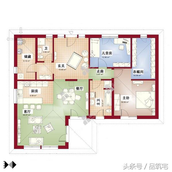 5套一層自建平房戶型圖，有20萬(wàn)就能隨便挑著建