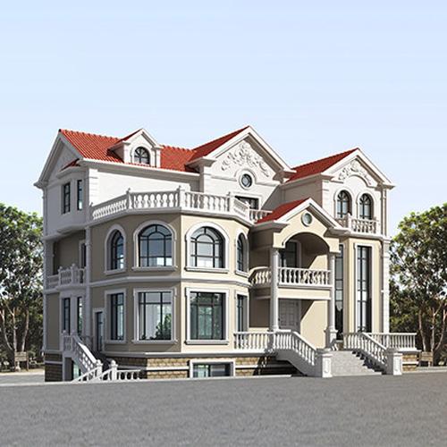 復(fù)式三層19×14帶地下室豪宅設(shè)計圖，有錢人就建這樣的別墅