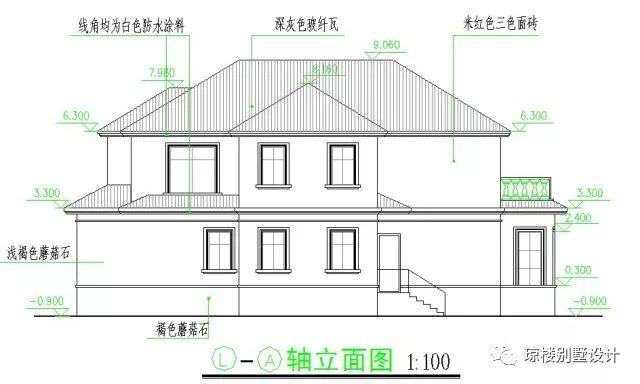 二層美式帶煙筒造型漂亮的別墅戶型方案，喜歡的才是最好的