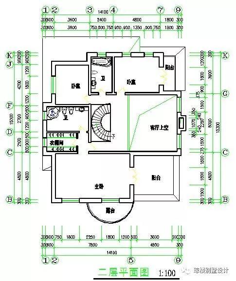 二層美式帶煙筒造型漂亮的別墅戶型方案，喜歡的才是最好的